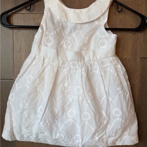 NEW..Janie and Jack white Bow Dress 18-24 months. Santorini Sunset collection